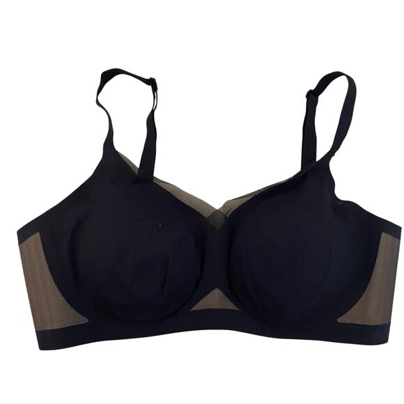 Honeylove CrossOver Runway Black Mesh Wireless Bra Size 1X - Picture 2 of 6